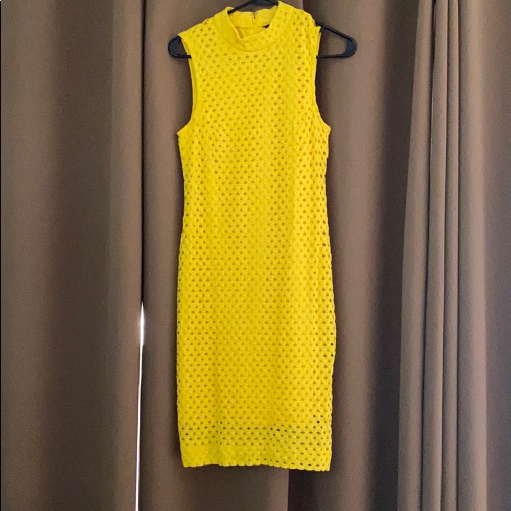 Sharagano Yellow Dress Size 6